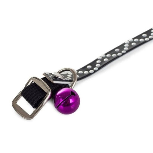 Ошейник для кошек и собак с колокольчиком, регулируемый 30 см чёрный